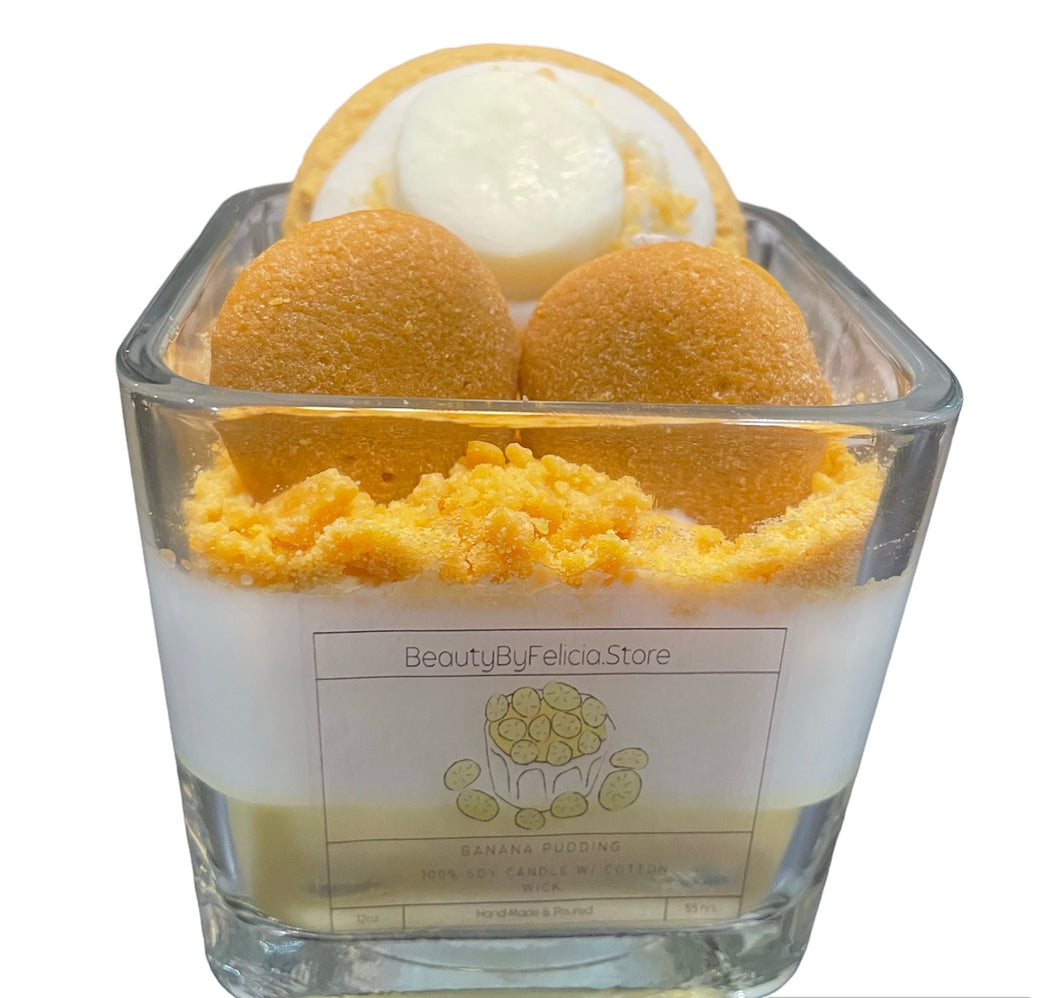 Banana Pudding Soy Wax Candle 12oz.