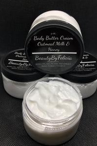 Body Butter Cream Oatmeal Milk & Honey 4oz